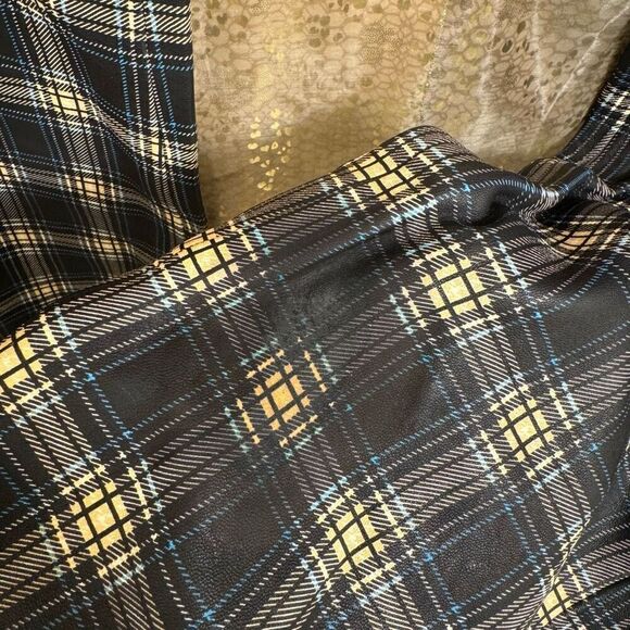 Cout De La Liberte Mens Jimmy Printed Plaid Leather Low Rise Flare Size 30 NWT - Picture 8 of 13